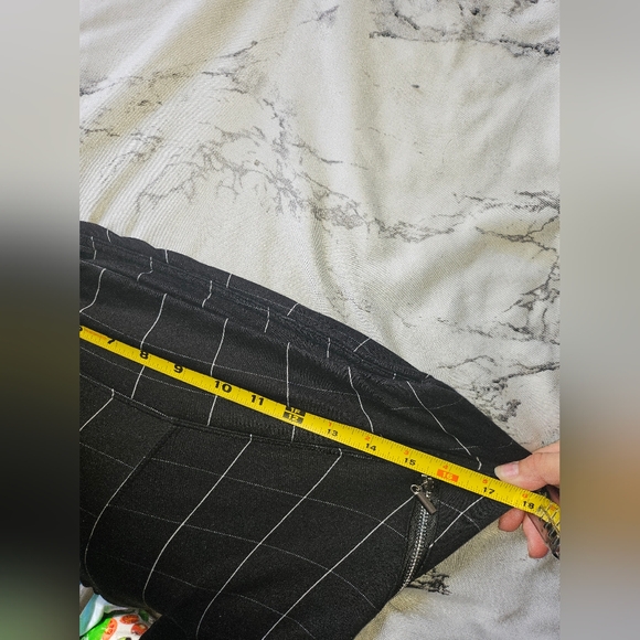 5 For $25✨Womens Medium Checked White Striped & Black Soft Leggings Tights Pants - Picture 5 of 7